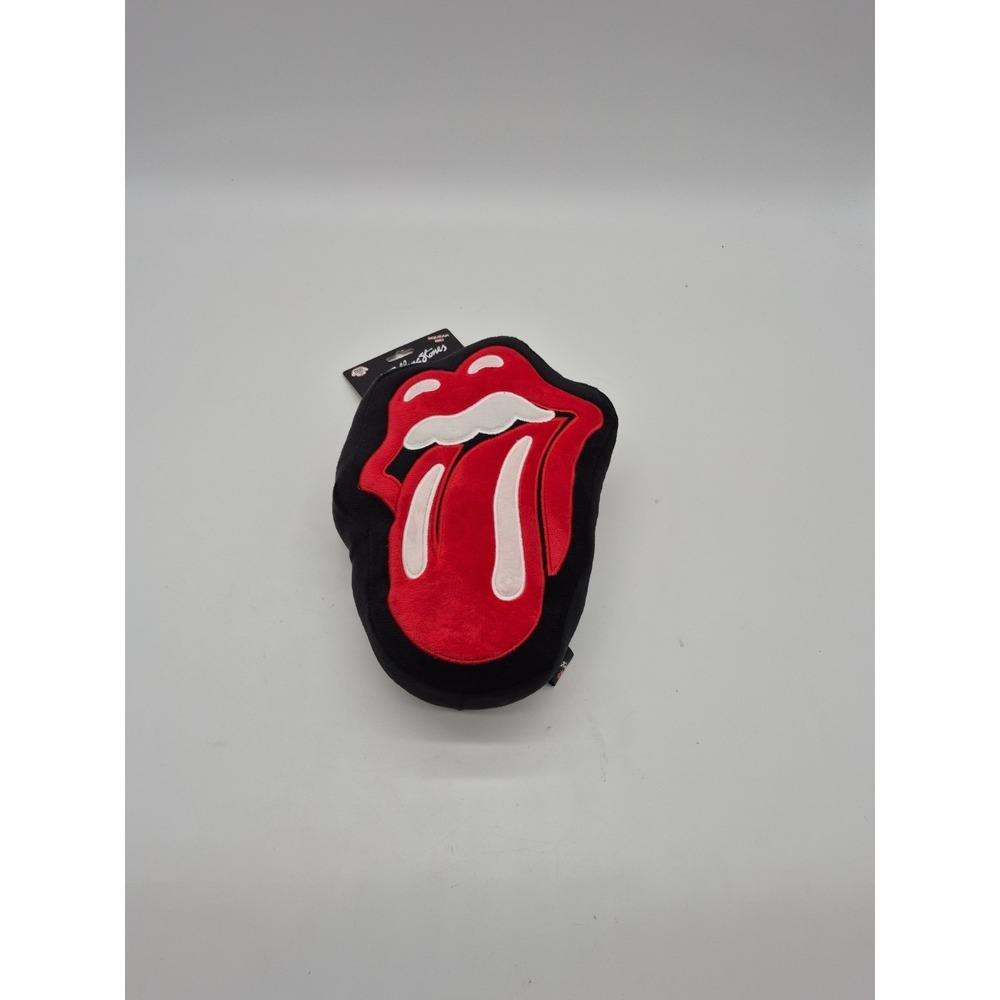 the Rolling Stones Icon Tongue Sticking Out 10" Plush Dog Toy Squeak